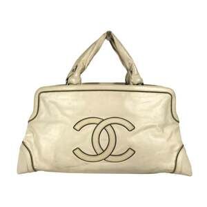 CHANEL CC Coco Mark Logo Chain Mini Boston Bag Handbag Leather Men's Women's ...